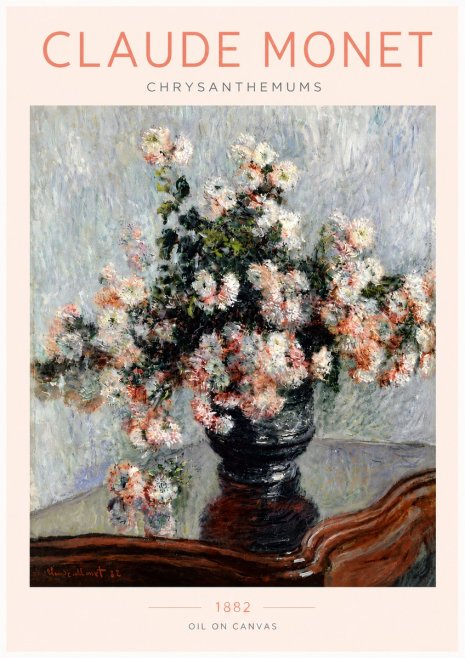 Monet Chrysanthemums No4 - Plakat