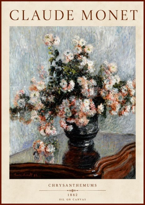 Monet Chrysanthemums No5 - Plakat