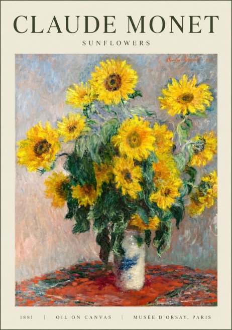 Monet Sunflowers No1 - Plakat