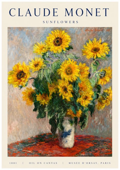 Monet Sunflowers No3 - Plakat