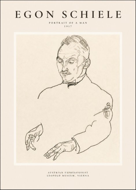 Schiele Portrait of a Man No1 - Plakat