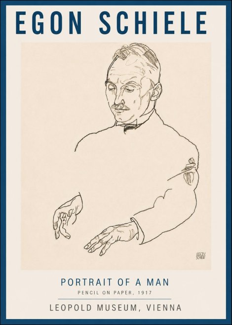Schiele Portrait of a Man No6 - Plakat