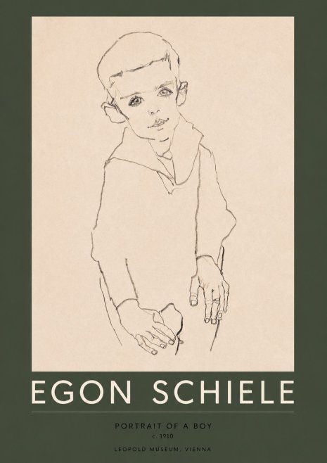 Schiele Portrait of a Boy No2 - Plakat