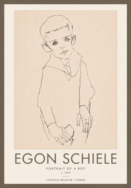 Schiele Portrait of a Boy No5 - Plakat