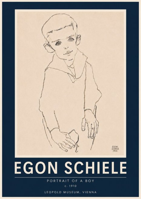 Schiele Portrait of a Boy No6 - Plakat