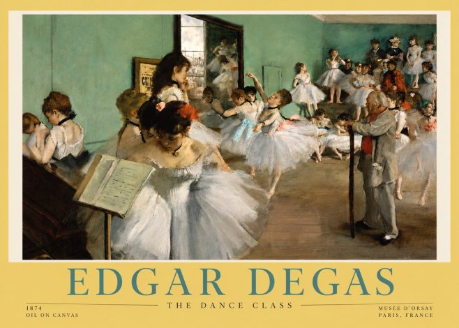 Edgar Degas The Dance Class I No3 - Plakat