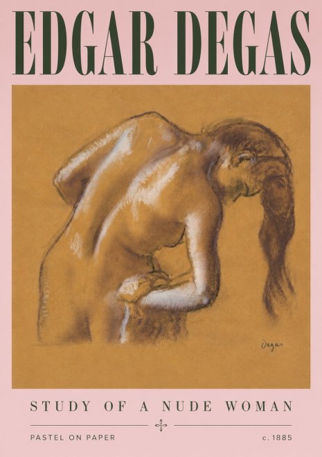 Edgar Degas Study of a Nude Woman I No4 - Plakat