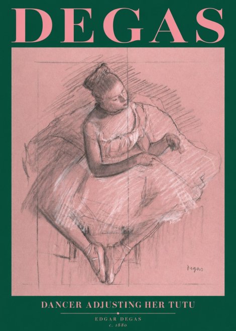 Edgar Degas Dancer Adjusting Her Tutu No2 - Plakat
