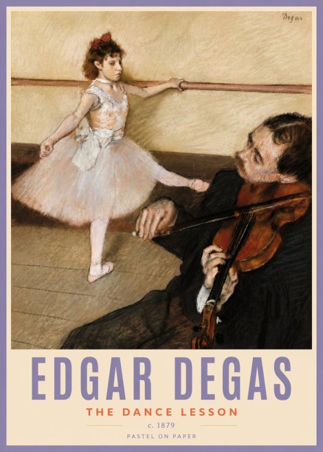 Edgar Degas The Dance Lesson No5 - Plakat