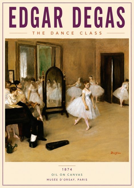 Edgar Degas The Dance Class II No6 - Plakat