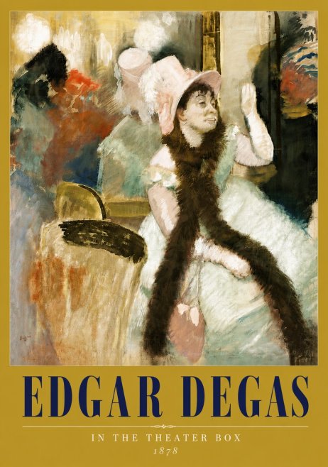 Edgar Degas In the Theater Box No5 - Plakat