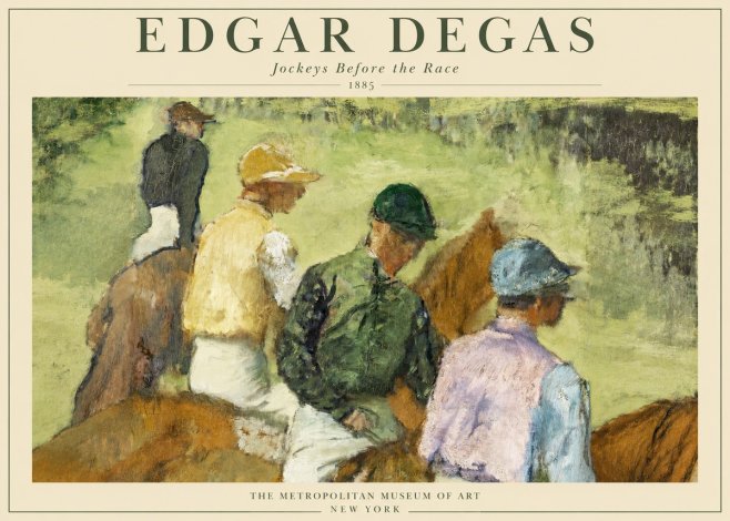 Edgar Degas Jockeys Before the Race No1 - Plakat