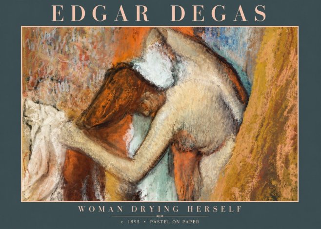 Edgar Degas Woman Drying Herself I No3 - Plakat