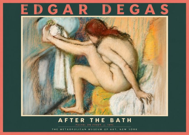 Edgar Degas After the Bath II No2 - Plakat