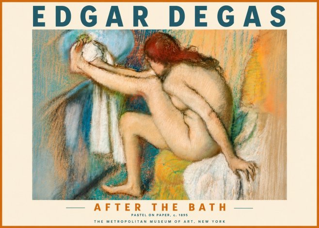 Edgar Degas After the Bath II No6 - Plakat