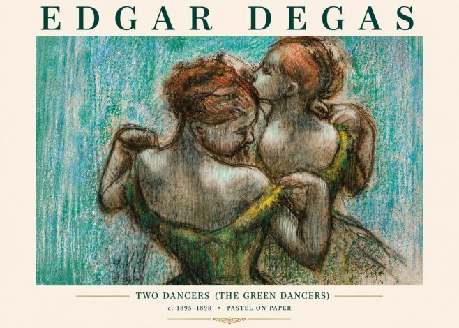 Edgar Degas Two Dancers (the Green Dancers) No5 - Plakat