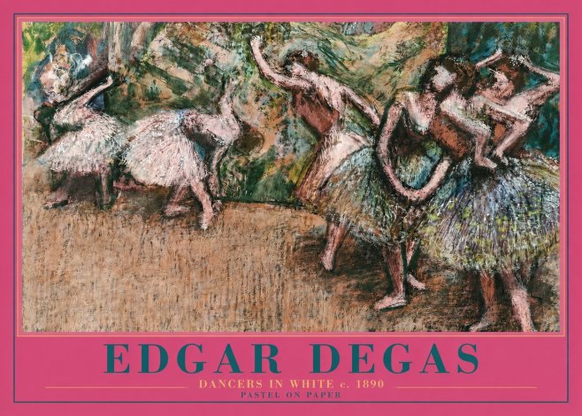 Edgar Degas Dancers in White C. 1890 No2 - Plakat