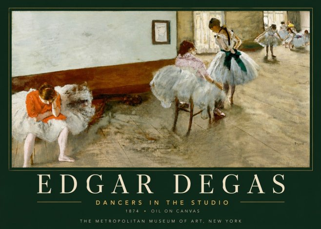 Edgar Degas Dancers in the Studio No3 - Plakat