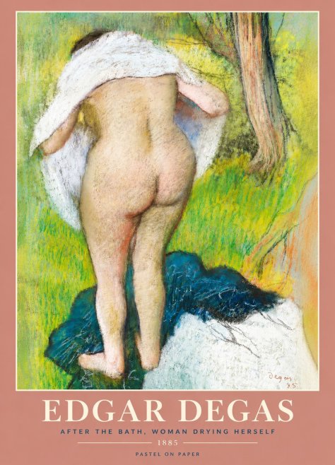 Edgar Degas After the Bath, Woman Drying Herself No2 - Plakat
