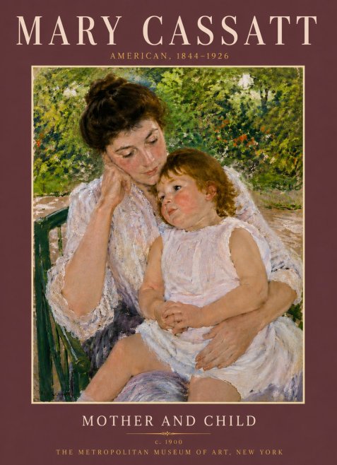 Mary Cassatt Mother and Child I No6 - Plakat
