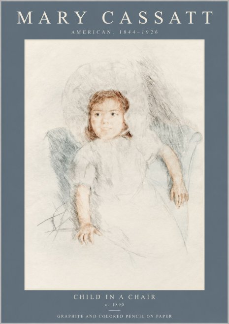 Mary Cassatt Child in a Chair No2 - Plakat