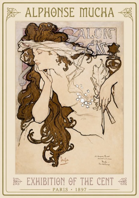 Mucha Salon Des Cent No2 - Plakat