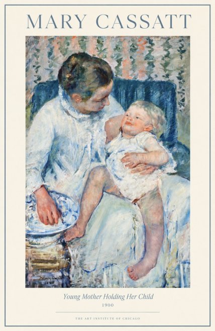 Mary Cassatt Young Mother Holding Her Child No1 - Plakat