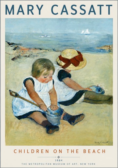 Mary Cassatt Children on the Beach No4 - Plakat