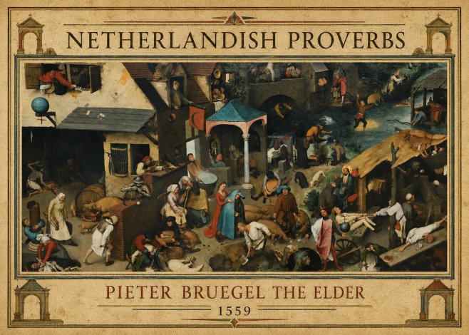 Pieter Bruegel Netherlandish Proverbs III No1 - Plakat