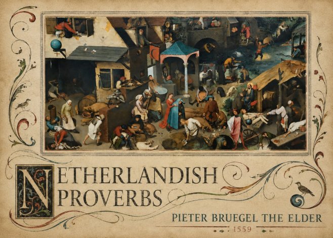 Pieter Bruegel Netherlandish Proverbs III No3 - Plakat