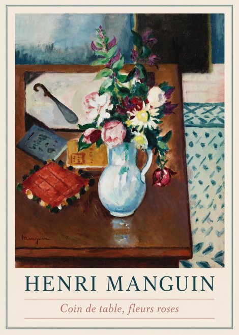 Henri Manguin Coin De Table, Fleurs Roses No1 - Plakat