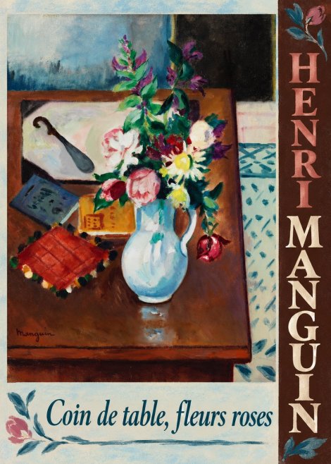 Henri Manguin Coin De Table, Fleurs Roses No3 - Plakat