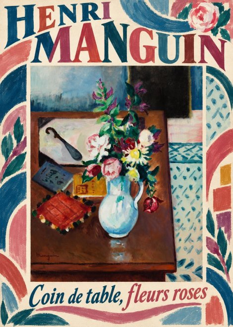Henri Manguin Coin De Table, Fleurs Roses No6 - Plakat