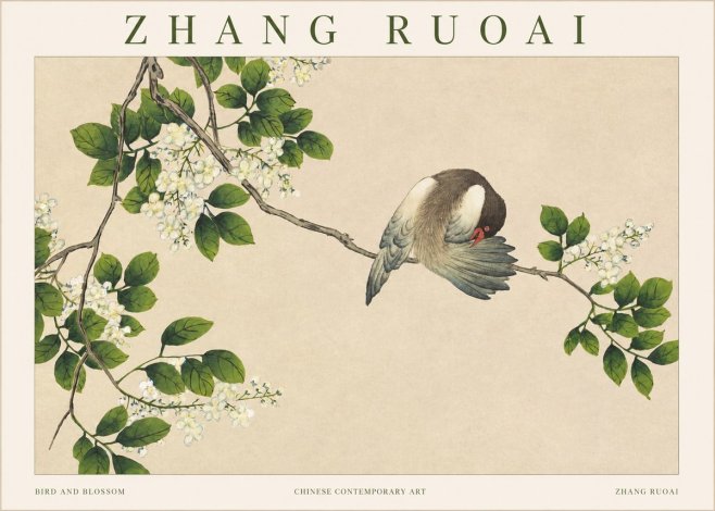 Zhang Ruoai Bird and Blossom No1 - Plakat