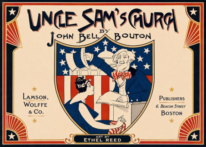 Ethel Reed Uncle Sam's Church No5 - Plakat