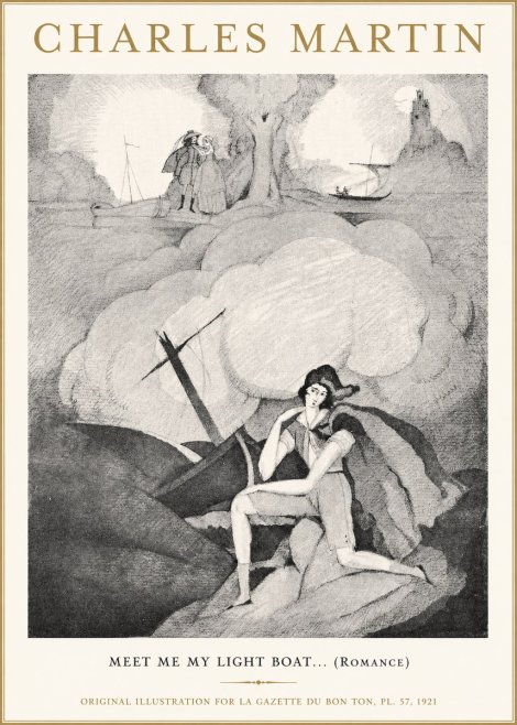 Charles Martin Meet Me My Light Boat... (Romance) No1 - Plakat