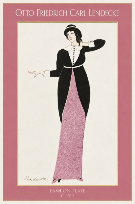 Otto Friedrich Carl Lendecke Fashion Plate II No1 - Plakat
