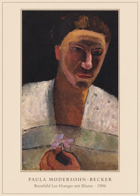 Paula Modersohn-Becker Brustbild Lee Hoetger Mit Blume No4 - Plakat