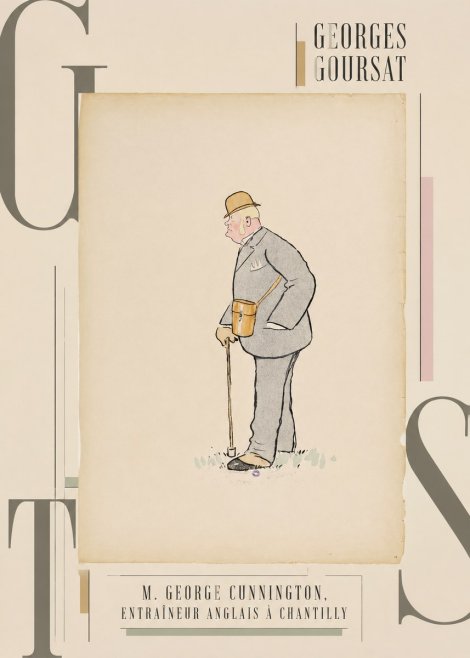 Georges Goursat M. George Cunnington, Entraîneur Anglais À Chantilly No3 - Plakat