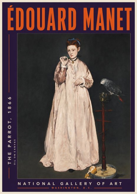 Édouard Manet The Parrot No6 - Plakat