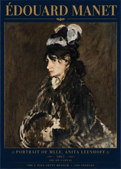 Édouard Manet Portrait of Mlle. Anita Leenhoff No5 - Plakat