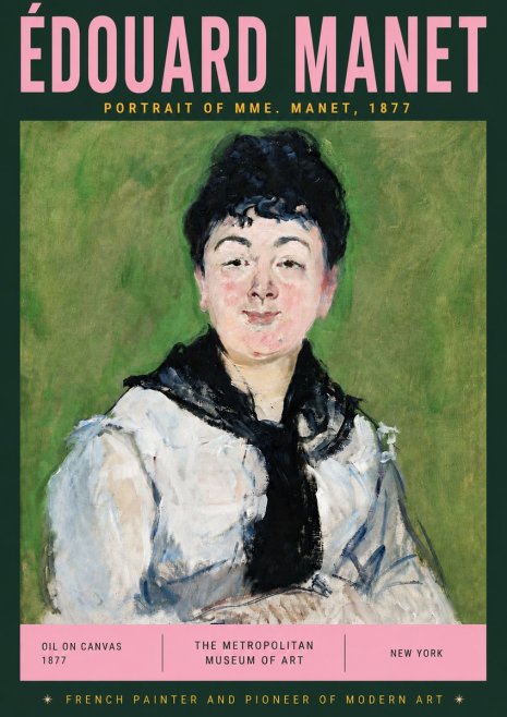 Édouard Manet Portrait of Mme. Manet No5 - Plakat