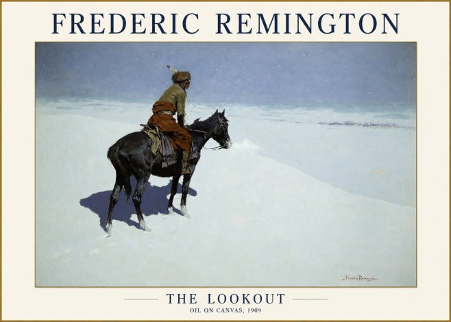 Frederic Remington The Lookout No1 - Plakat