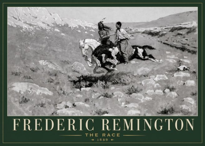 Frederic Remington The Race II No3 - Plakat