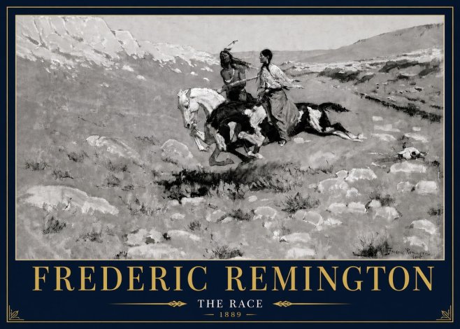 Frederic Remington The Race II No4 - Plakat