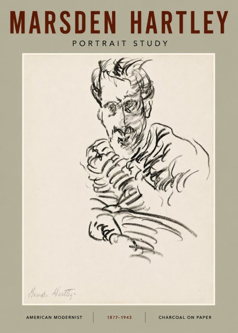 Marsden Hartley Portrait Study No4 - Plakat