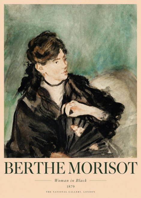 Berthe Morisot Woman in Black No1 - Plakat