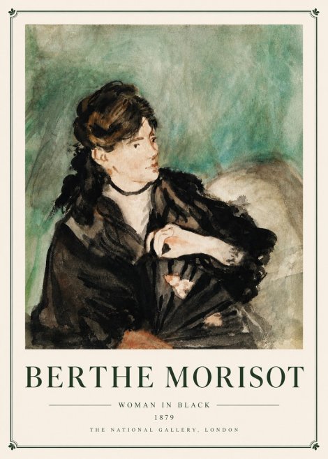 Berthe Morisot Woman in Black No3 - Plakat