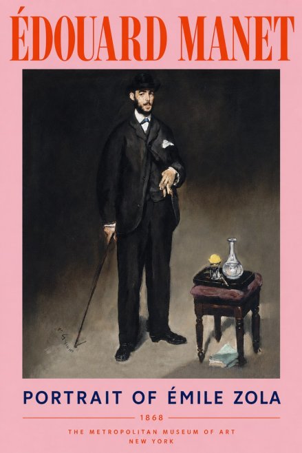 Édouard Manet Portrait of Émile Zola No4 - Plakat