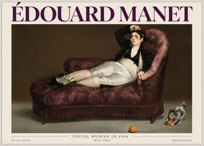 Édouard Manet Young Woman in 1866 No4 - Plakat